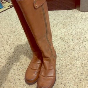 Brown knee high boots